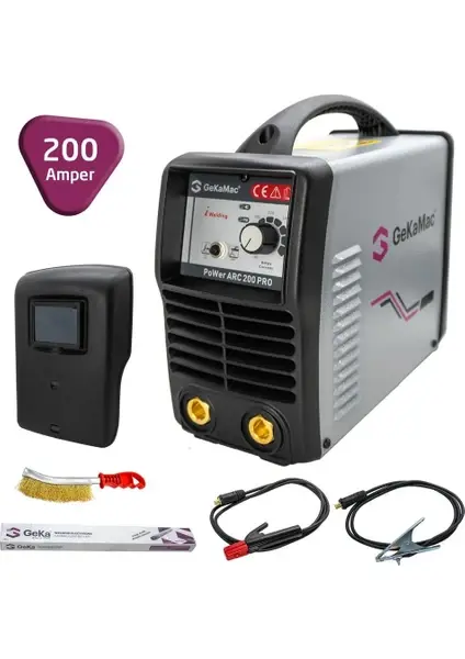 GeKaMac Gedik Kaynak Arc 200 PRO Inverter Kaynak Makinesi 200 Amper