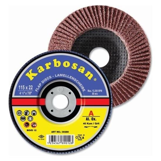 KARBOSAN 115 FLAP DİSK NK 40Karbosan Premium Ao 115 Flap Disk Nk 40 - 982970
