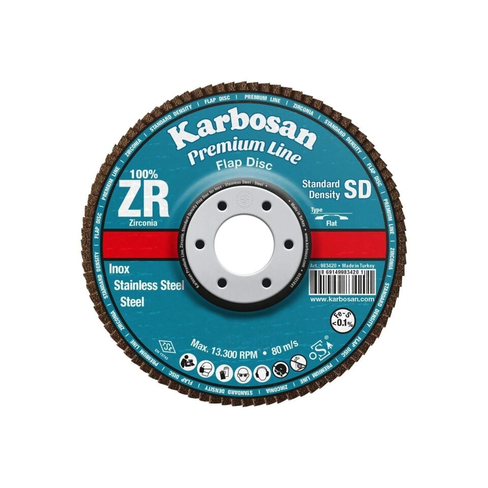 KARBOSAN ZİRKONYUM FLAP DİSK 115x22 40 KUM(983450)