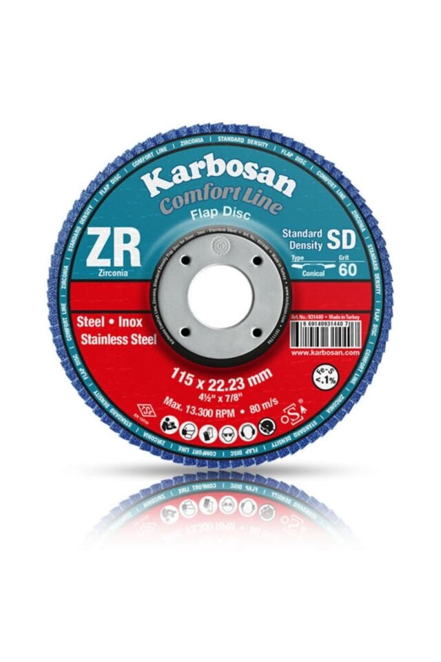 KARBOSAN COMFORT LINE ZR FLAP İNOX DISC 115*22,23 60 KUM (982180)