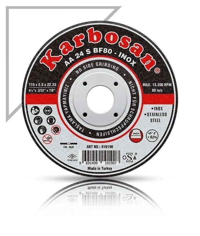 KARBOSAN 910420 INOX KESME DİSKİ 180x1,9x22,23 mm