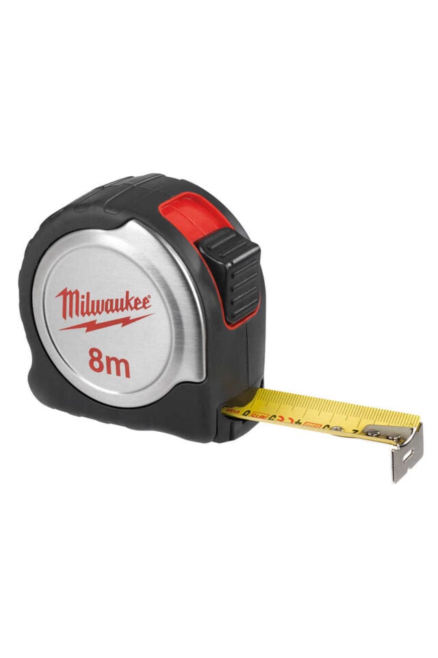Milwaukee T4932451640 Ağır Hizmet Tipi Inox Gövdeli Şerit Metre 8m