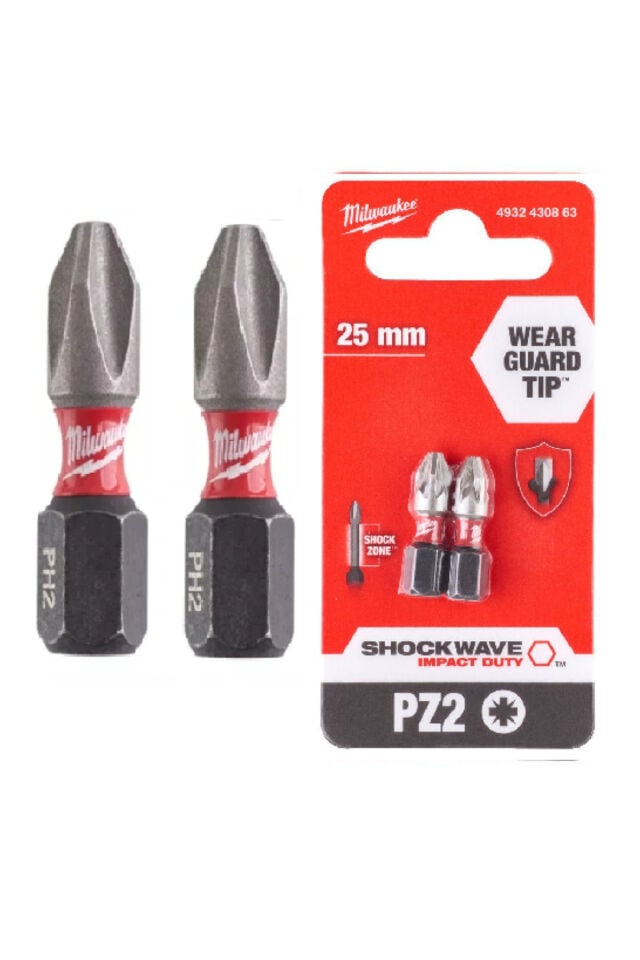 PZ2 25mm 2 adet Darbeli Bits Uç 4932430863