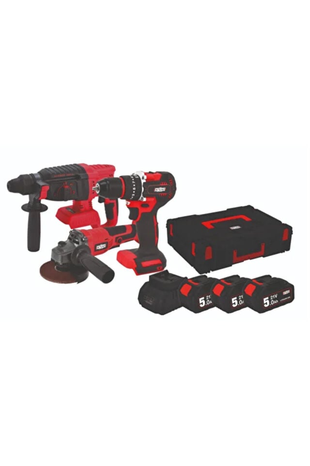 Atb 21 3'lü Kömürsüz Kombo Set (Matkap + Taşlama + Kırıcı Delici) A0104170