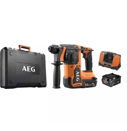 AEG BBH 18BL2-502C 18V 5AH Çift Akülü Kömürsüz Kırıcı Delici