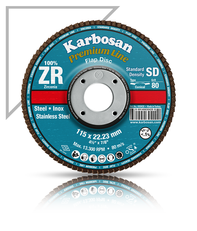 Karbosan Flap Disk 180 Zr 40 Kum Zirkonyum (10 Adet)